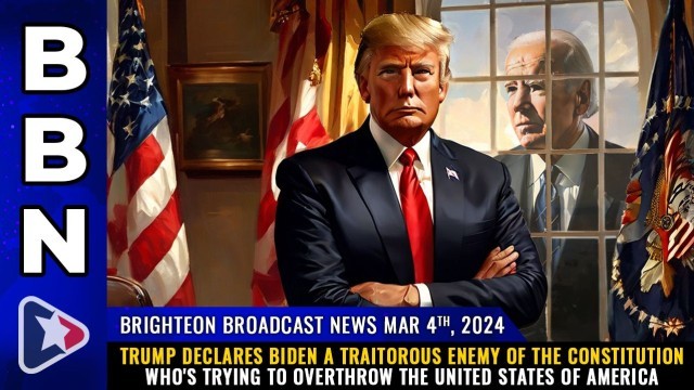 Trump declares Biden a traitorous enemy of the Constitution who's trying to overthrow the United States of America